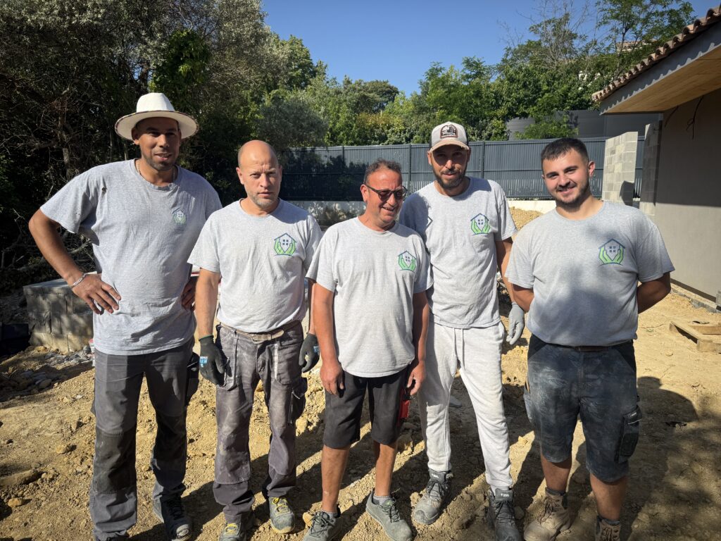 equipe quentin ligeron maçonnerie gardanne